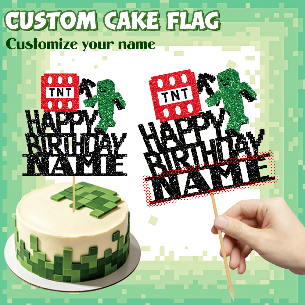 Party Games Name - 1/3/6 Pcs Of Glitter Minecraft Game