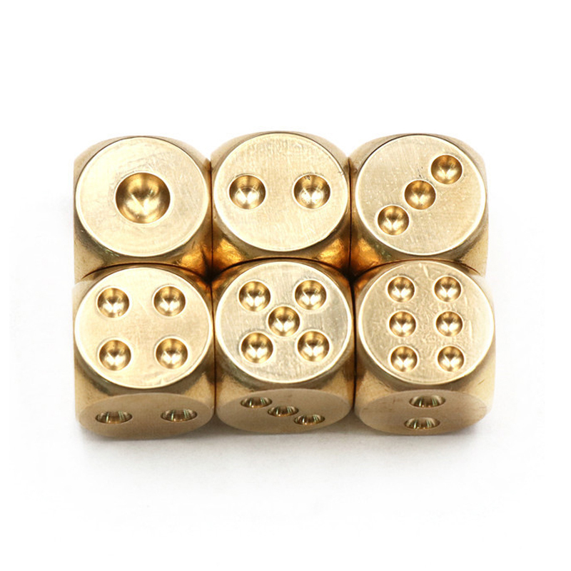 Party Games Ideas For Adults - 6PCS Metal Game Dice Stress Relief