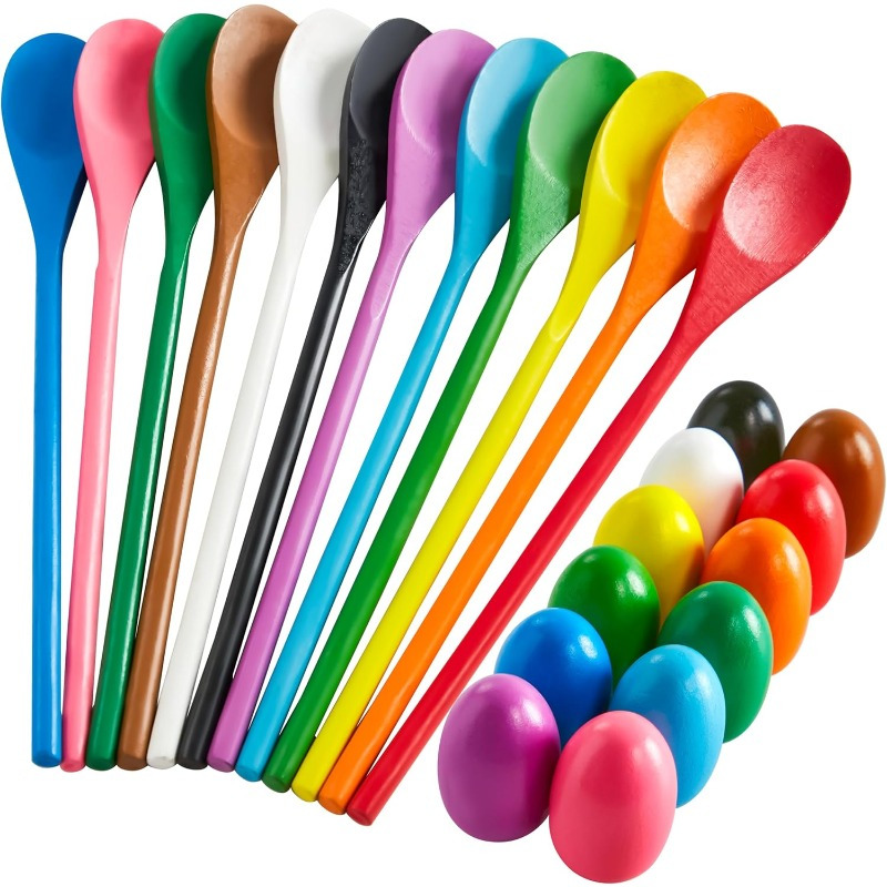 Party Games Easter Egg - 24 PCS Easter Egg and Spoon