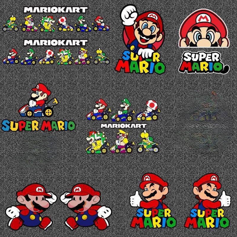 Party Games Mario - Super Mary Anime Creative Car Stickers