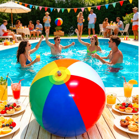 Colorful Inflatable Beach Ball - Party Games Summer reseña y precio
