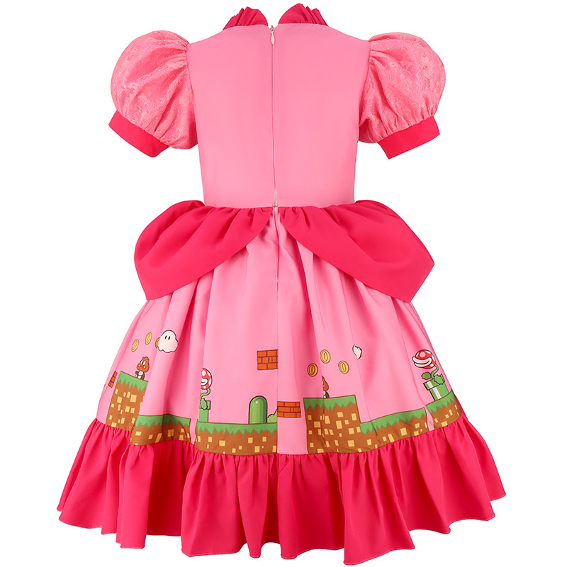 Princess Peach Costume Dress w - Party Games Summer reseña y precio
