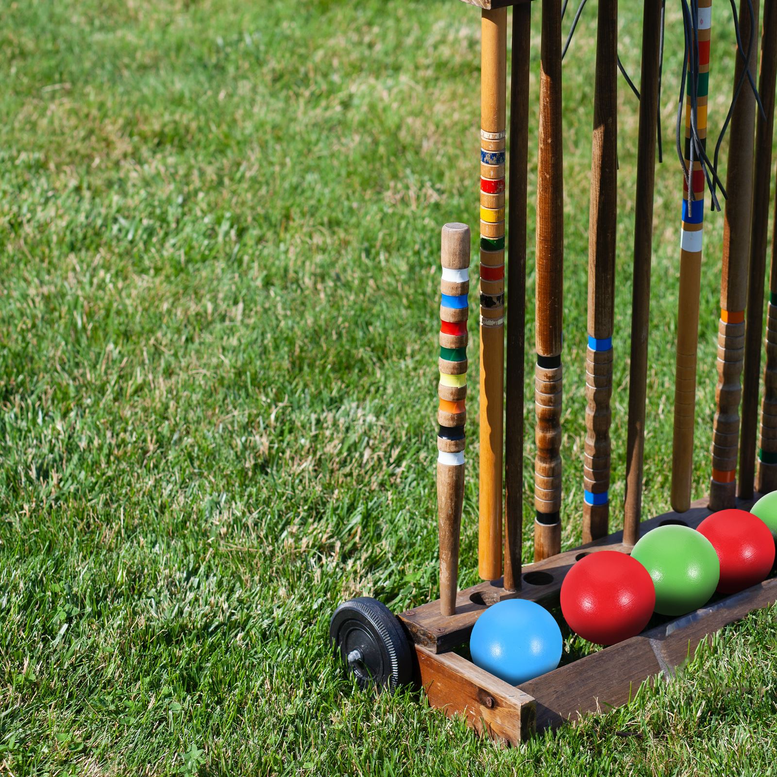 6Pcs Croquet Wooden Ball Set C - Bocce Ball Lawn reseña y precio