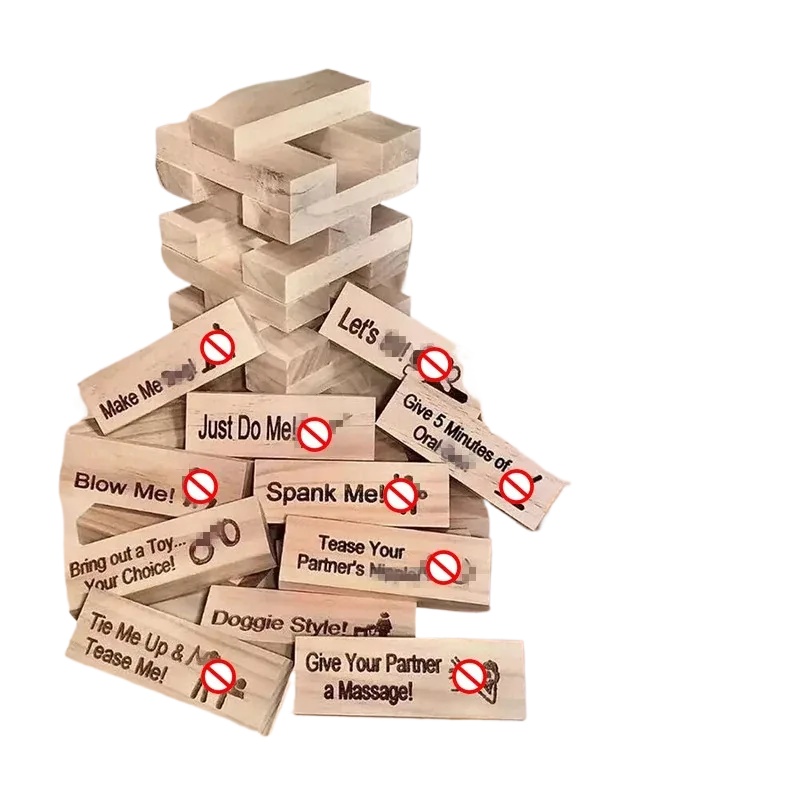 48 PCS Block Tower Game Couple - Party Games Ideas For Adults reseña y precio