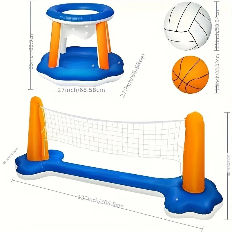 Large Inflatable Pool Raft Set - Party Games Summer reseña y precio