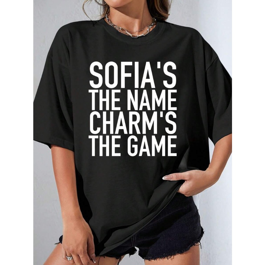 【New style】Women'S Name T-Shir - Party Games Quotes Short reseña y precio