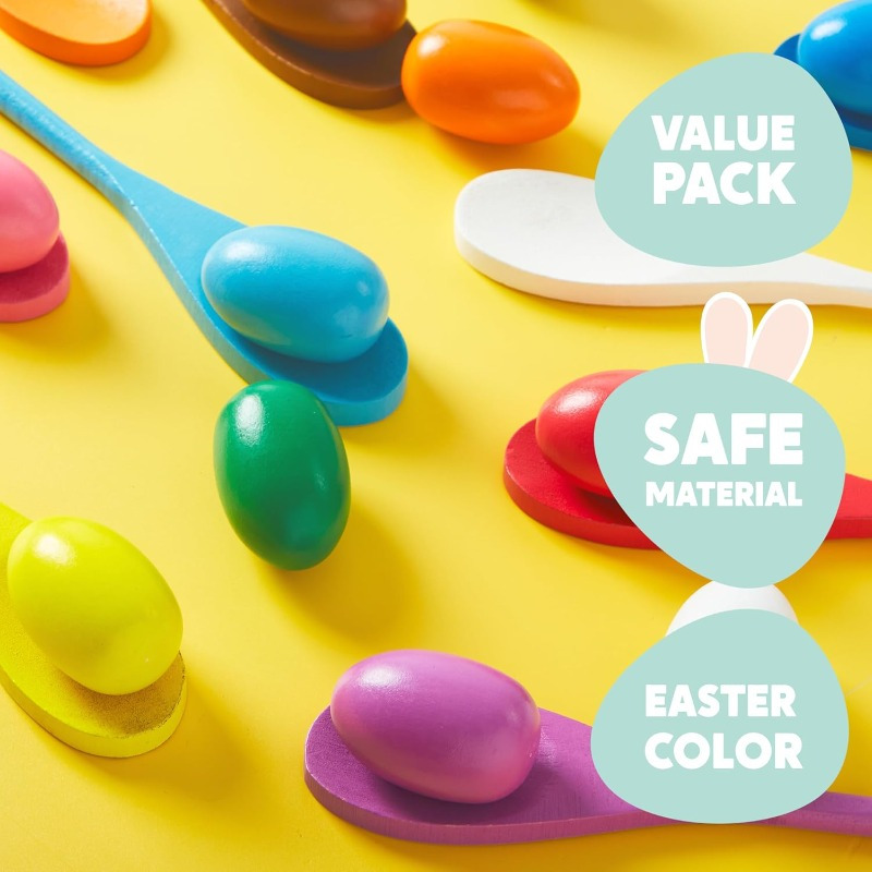 24 PCS Easter Egg and Spoon Ra - Party Games Easter Egg reseña y precio